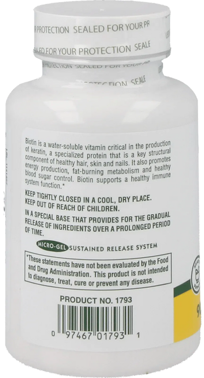 Biotin 10,000 mcg - 90 tablets