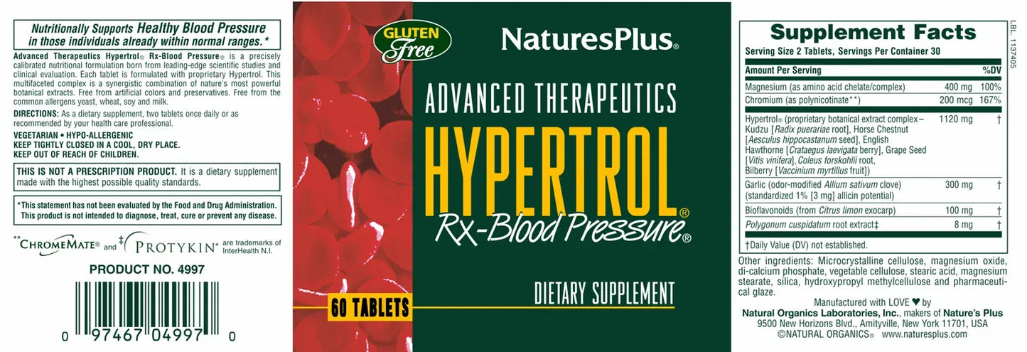 Rx-Blood Pressure® Hypertrol® - 60 Tablets