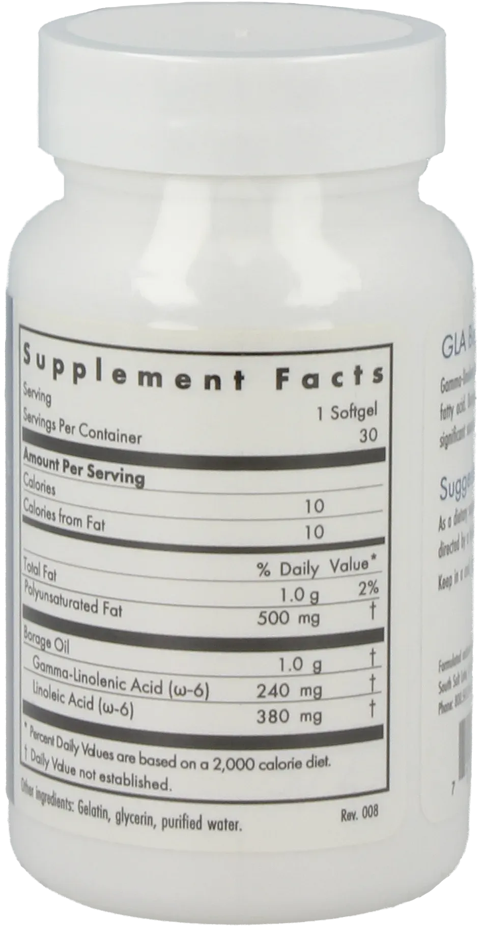 GLA Borage Oil - 30 Softgels