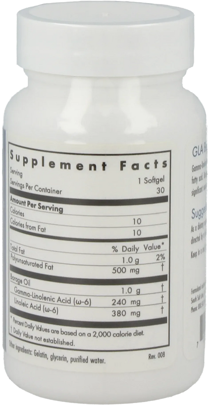 GLA Borage Oil - 30 Softgels