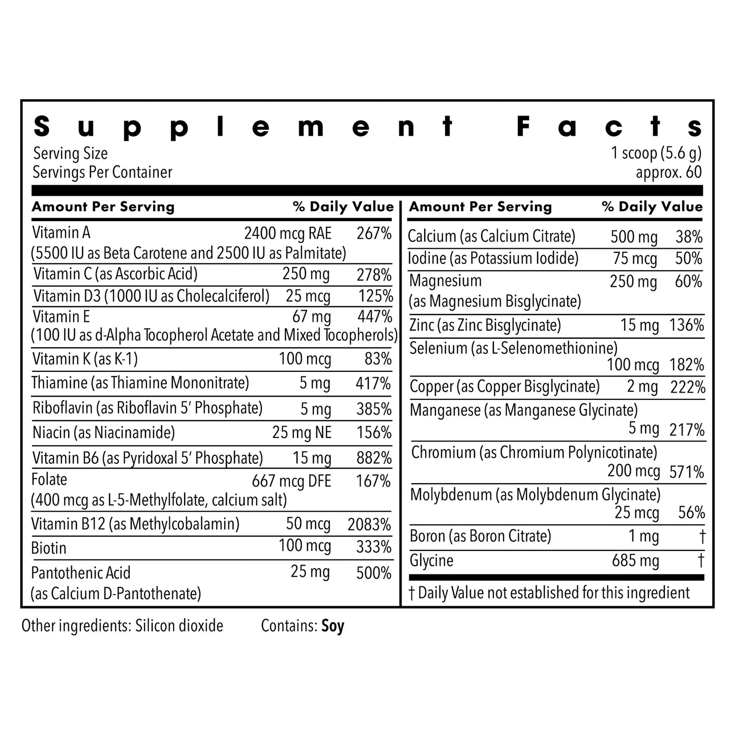 Vitamin Mineral Base Powder - 312 g