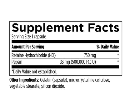 Betaine HCl - 120 capsules
