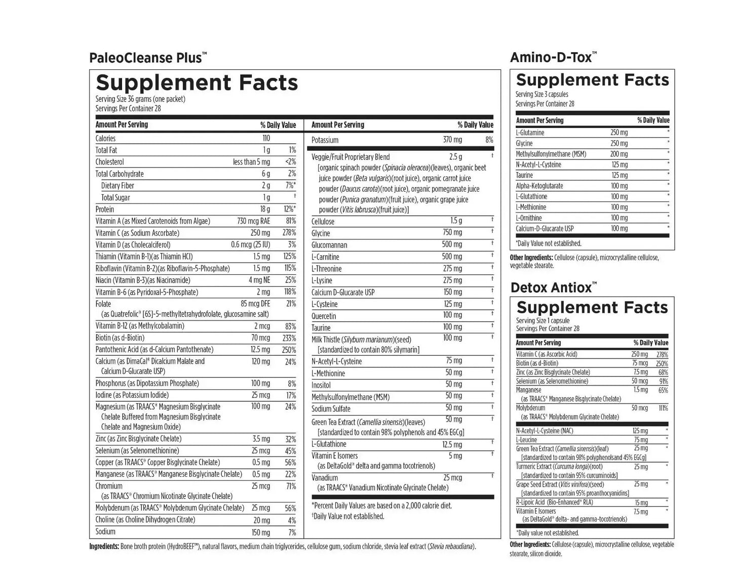 PaleoCleanse Plus™ Detox Program Strawberry Vanilla - 28 x 36 g powder