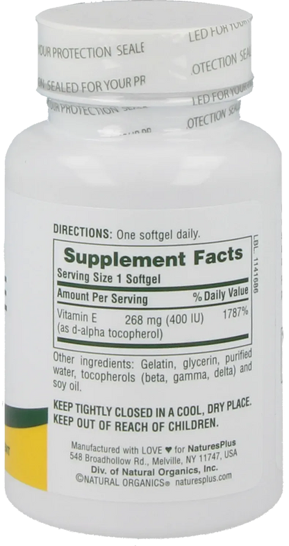 Vitamin E Mixed Tocopherol - 60 softgels