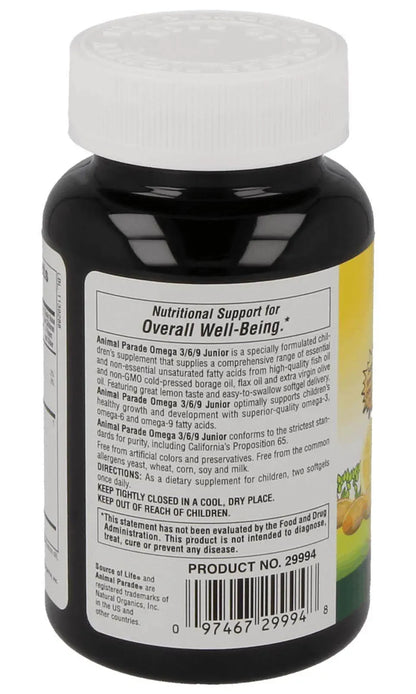 Animal Parade® Omega 3/6/9 - 90 chewables