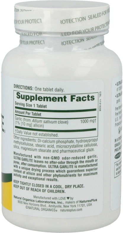 Ultra Garlite® 1000 mg - 90 Tablets