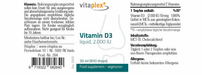 Vitamin D3 Liquid, 2000 IU - 30ml