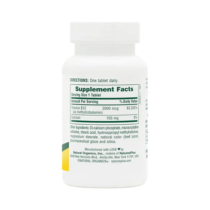 Vitamin B12 2000 mcg - 60 tablets