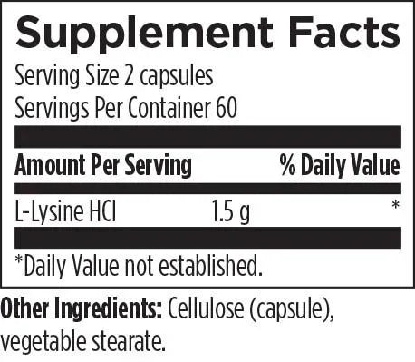 L-Lysine - 120 capsules
