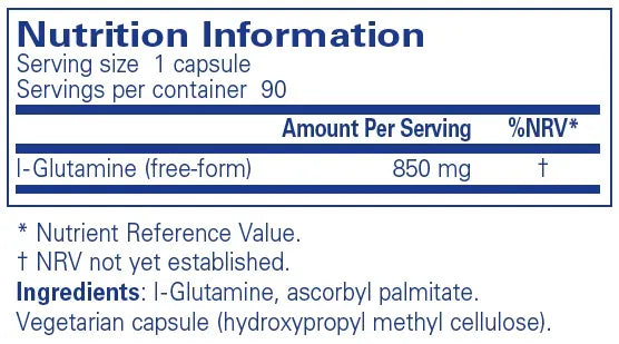 L-Glutamine 850 Mg - 90 Capsules