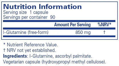 L-Glutamine 850 Mg - 90 Capsules