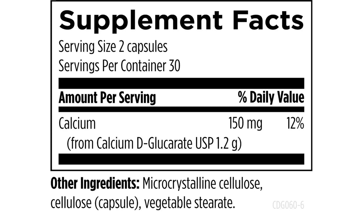 Calcium D-Glucarate - 60 capsules