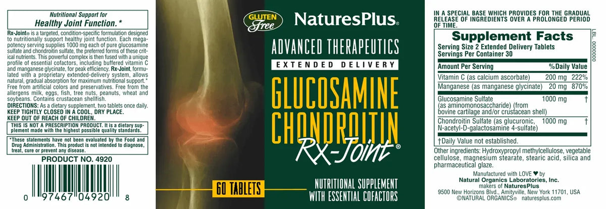 Glucosamine/Chondroitin Rx-Joint® - 60 tablets