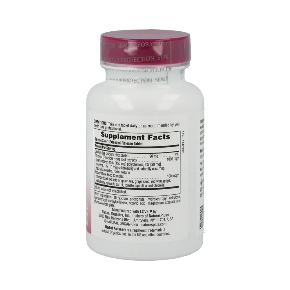 Herbal Actives Rhodiola Extended Release - 30 tablets