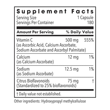 Buffered Vitamin C 1000mg - 180 capsules