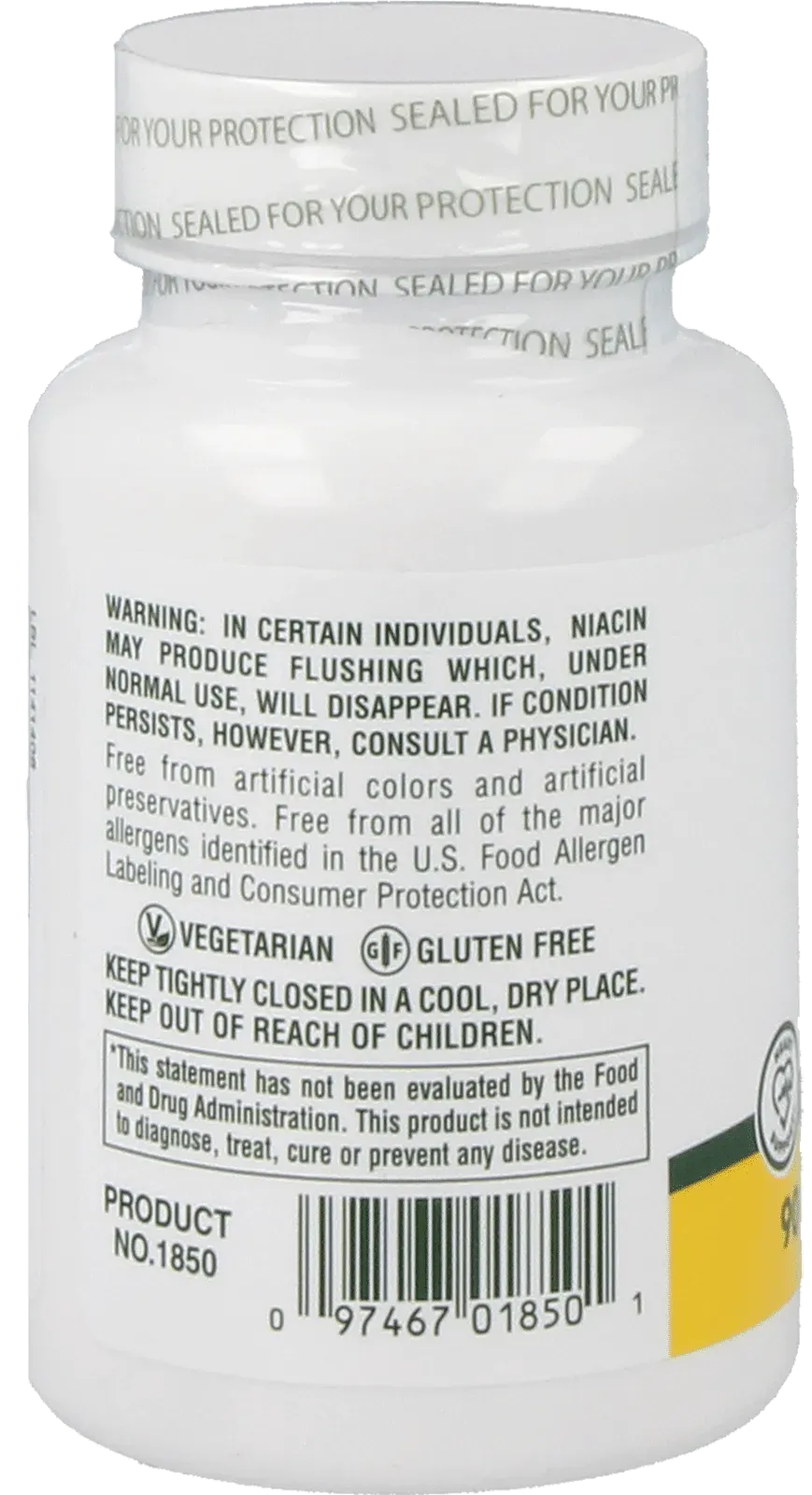 Niacin - 90 tablets