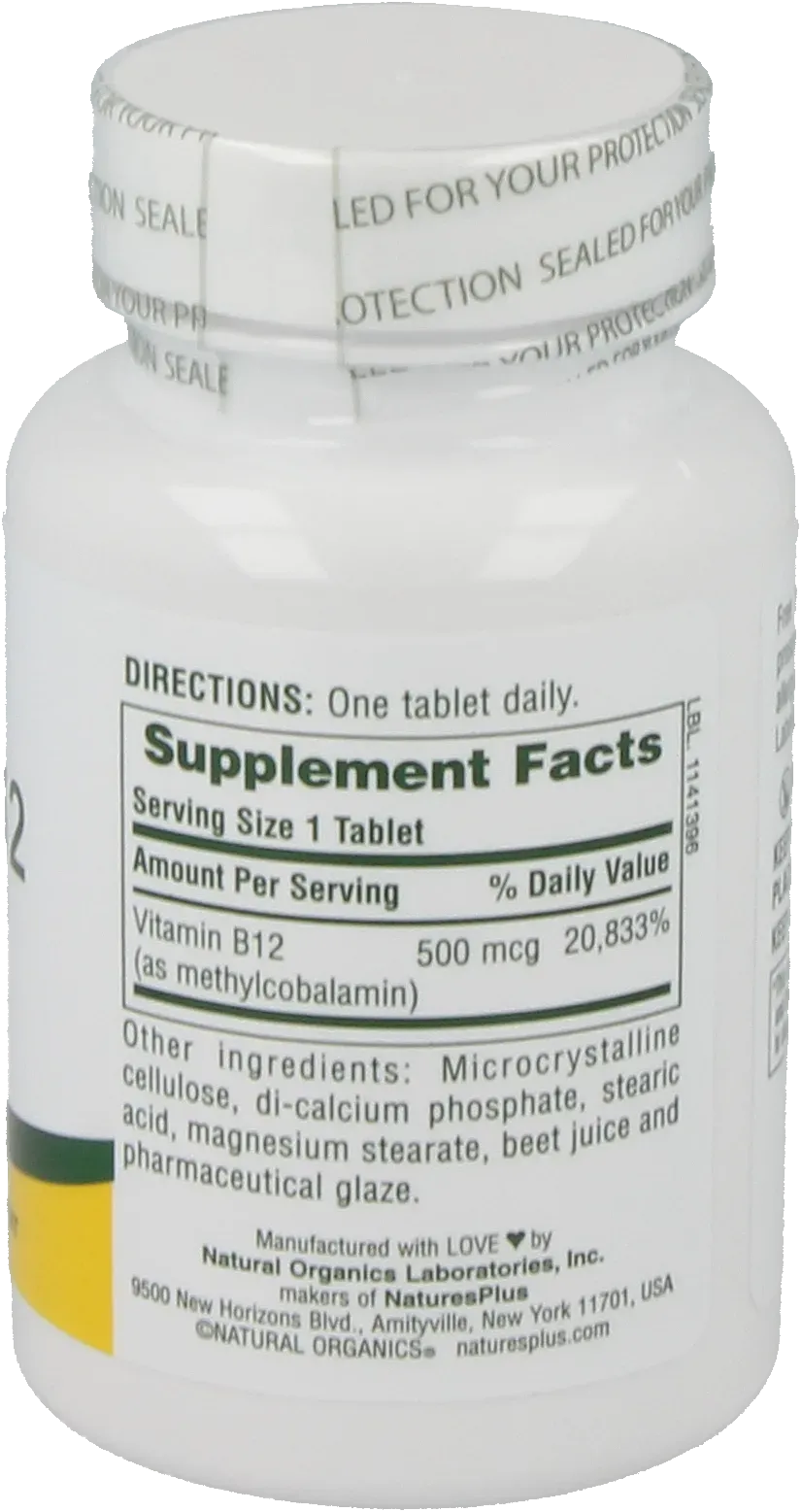 Vitamin B12 500 mcg - 90 Tablets