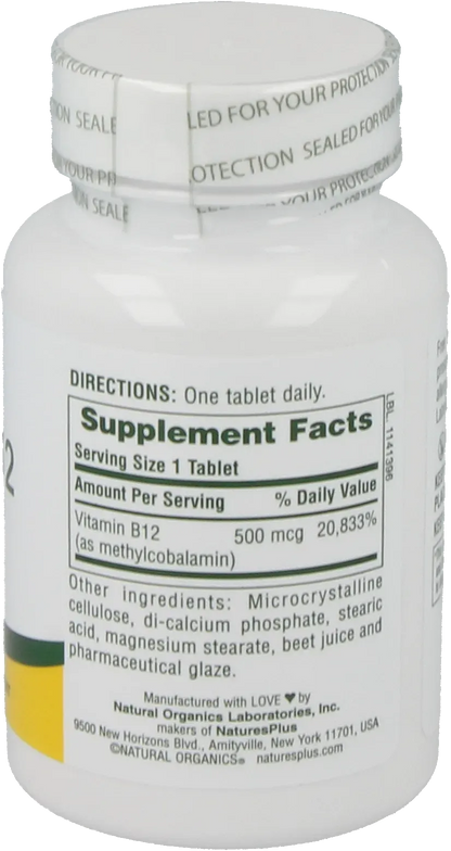 Vitamin B12 500 mcg - 90 Tablets