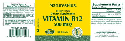 Vitamin B12 500 mcg - 90 Tablets