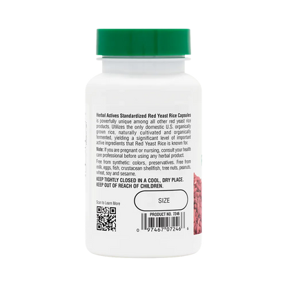 Red Yeast Rice 600 mg - 60 Capsules