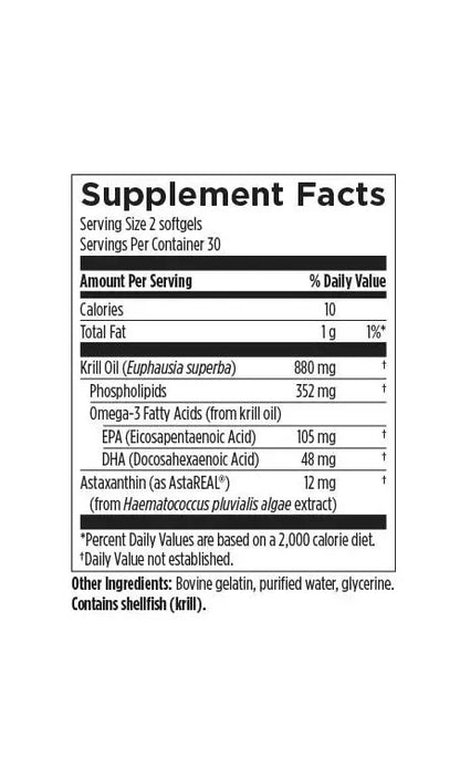 XanthOmega™ Krill Oil - 60 softgels