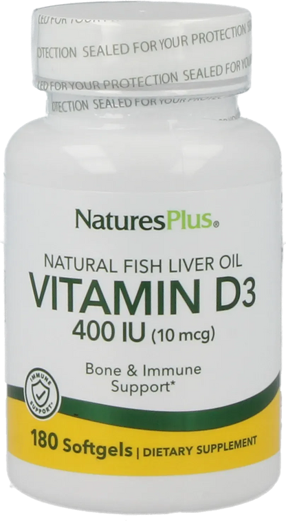 Vitamin D3 400 IU  tablets - 180 Softgels