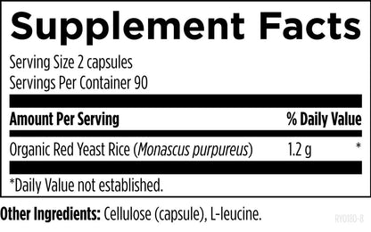 Red Yeast Rice - 180 capsules