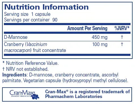 Cranberry/ d-Mannose - 90 capsules