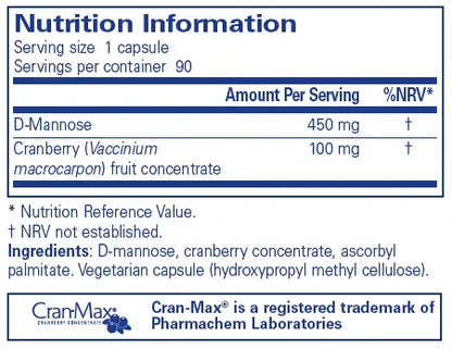 Cranberry/ d-Mannose - 90 capsules