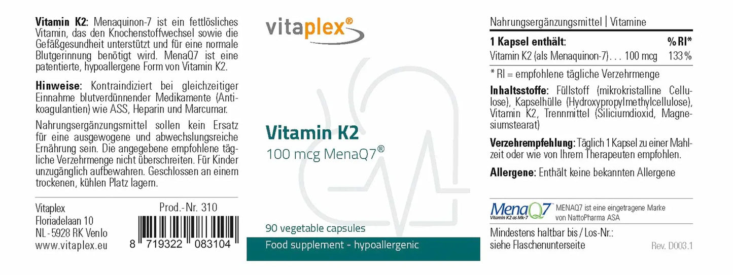 Vitamin K2 - 90 capsules