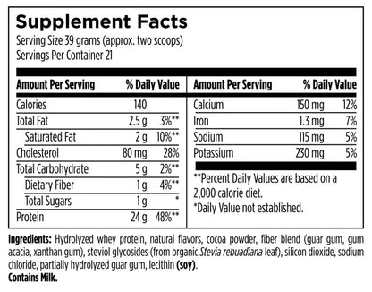 Designs for Sport Hydrolyzed ISO-Whey Protein Chocolate - 819 g powder