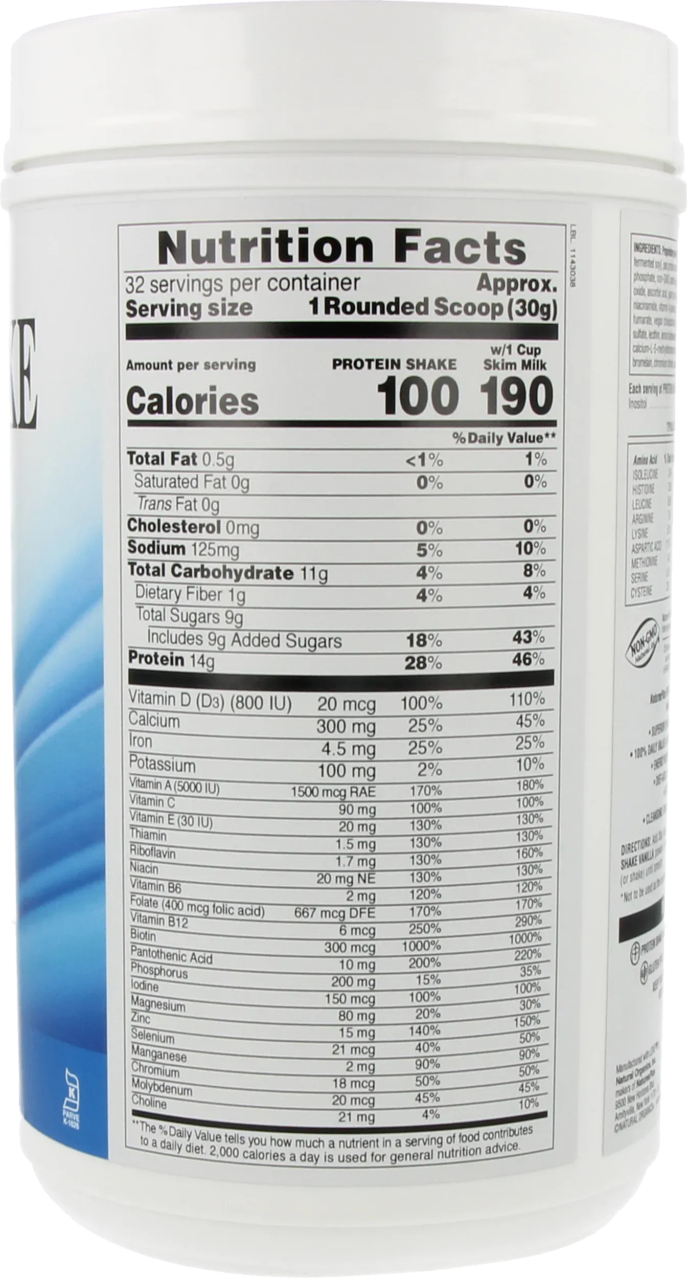 Protein Shake Vanilla - 960 g powder