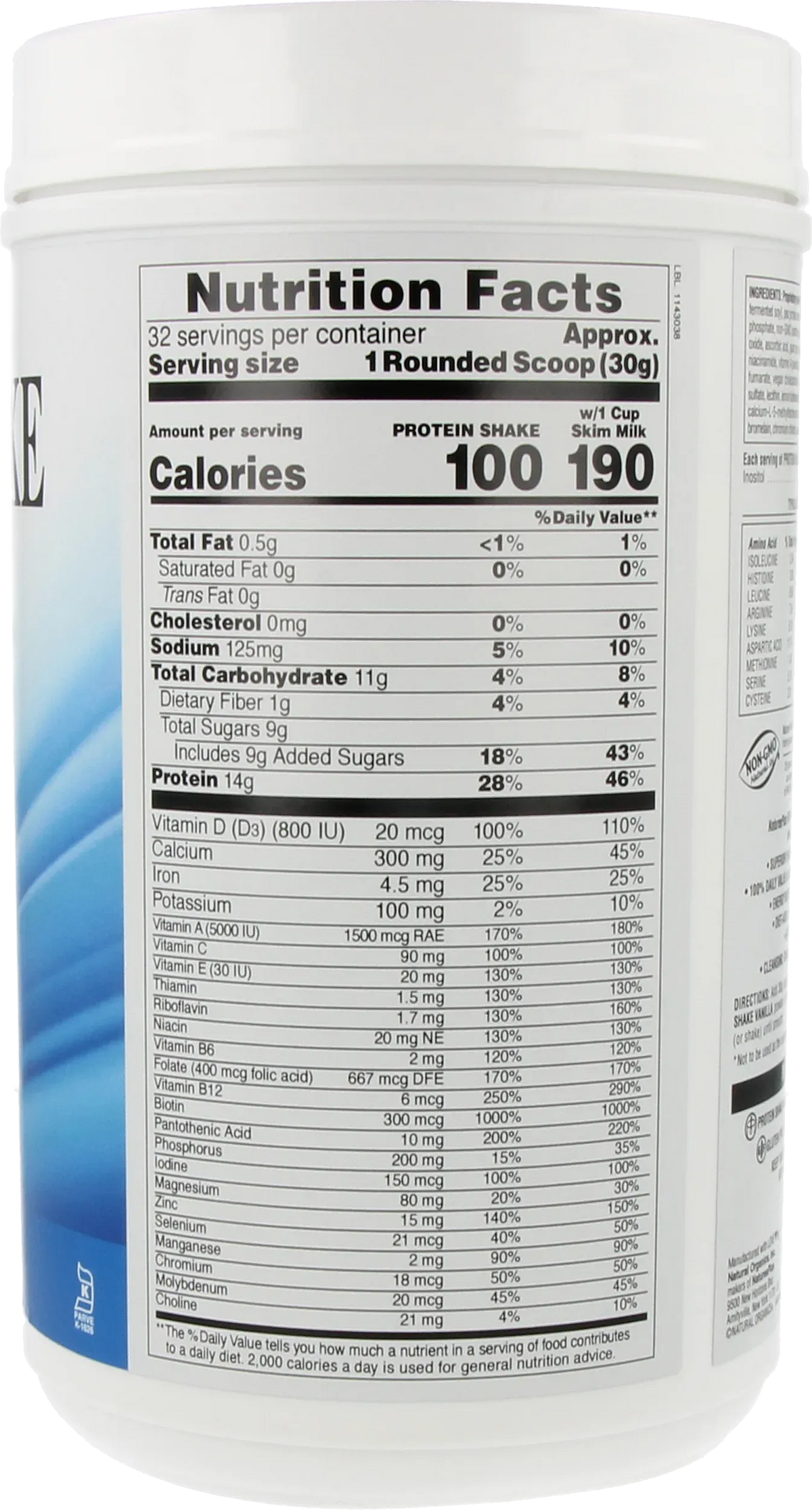 Protein Shake Vanilla - 960 g powder