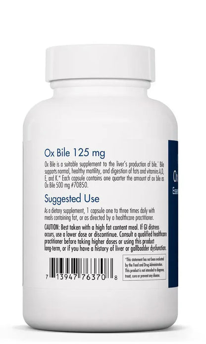 Ox Bile 125 mg - 180 capsules