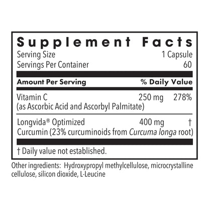 Curcumin + C Longvida - 60 capsules