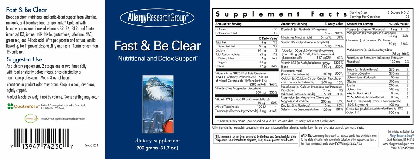 Fast & Be Clear - 900g Powder