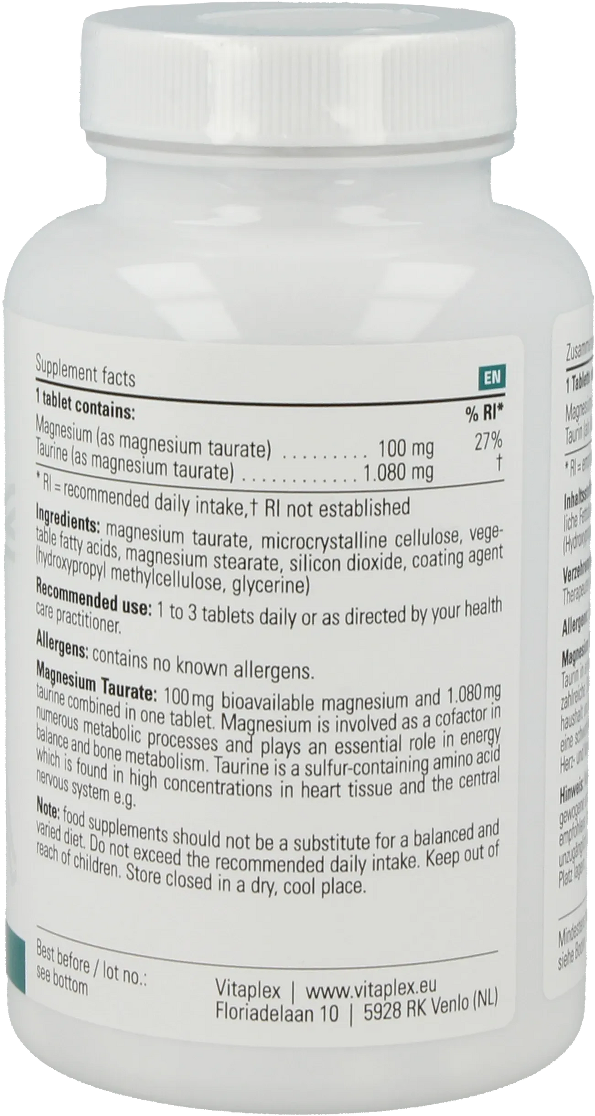 Magnesium Taurate - 90 tablets