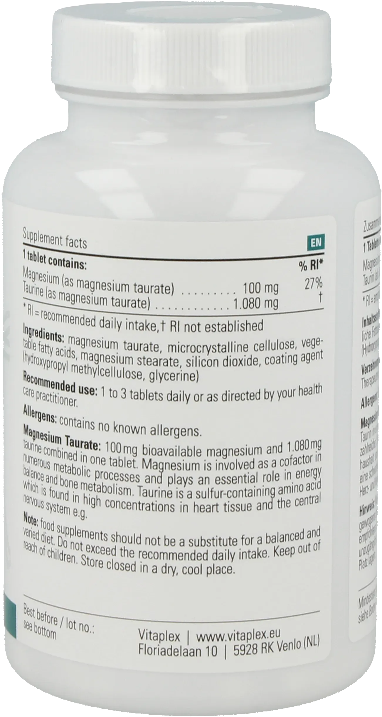 Magnesium Taurate - 90 tablets