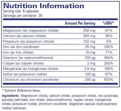 Mineral 650A - 180 capsules