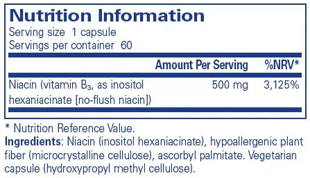 Niacitol 500 MG - 60 capsules