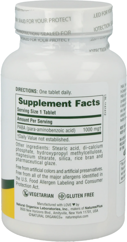 PABA 1000 mg - 60 Tablets