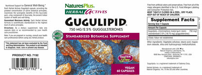 Gugulipid® 750 mg - 60 Capsules