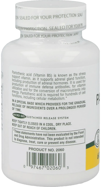 Pantothenic Acid 1000 mg - 60 Tablets