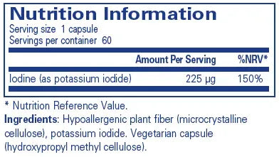 Iodine (potassium iodide) - 60 capsules
