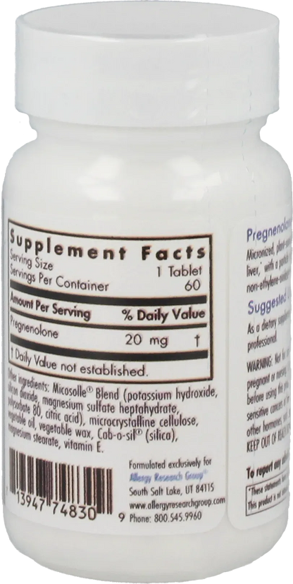Pregnenolone 20 mg - 60 Tablets