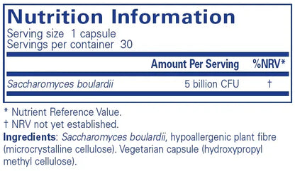 Saccharomyces Boulardii - 30 capsules