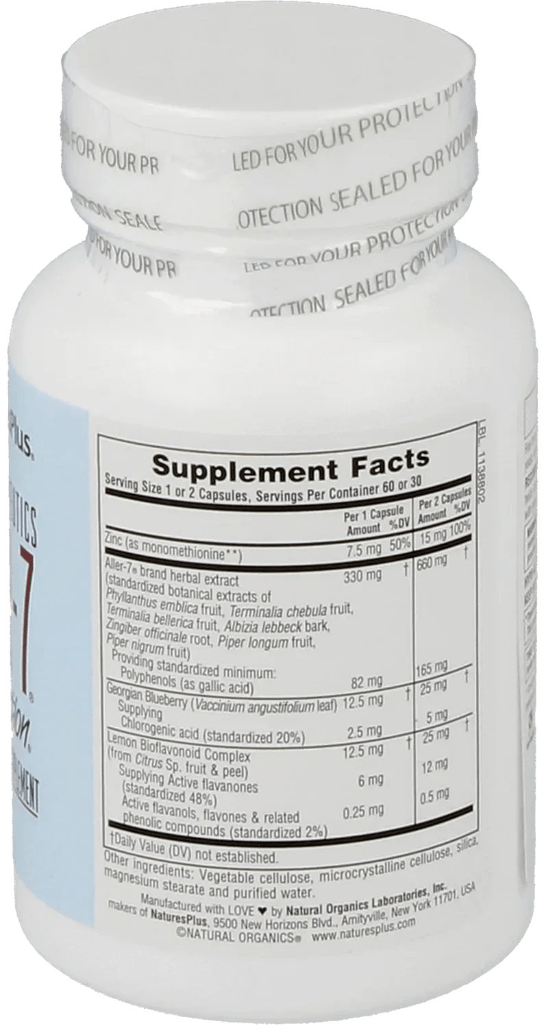 NaturesPlus Rx - Respiration® Aller - 7® - 60 Capsules - Deltastar